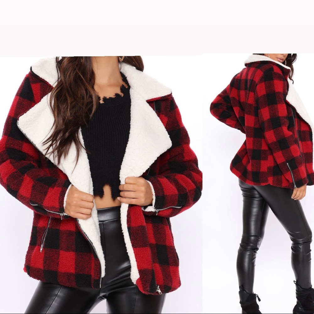 Plaid Fleece Jacket